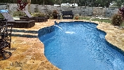 above ground pool on asphalt